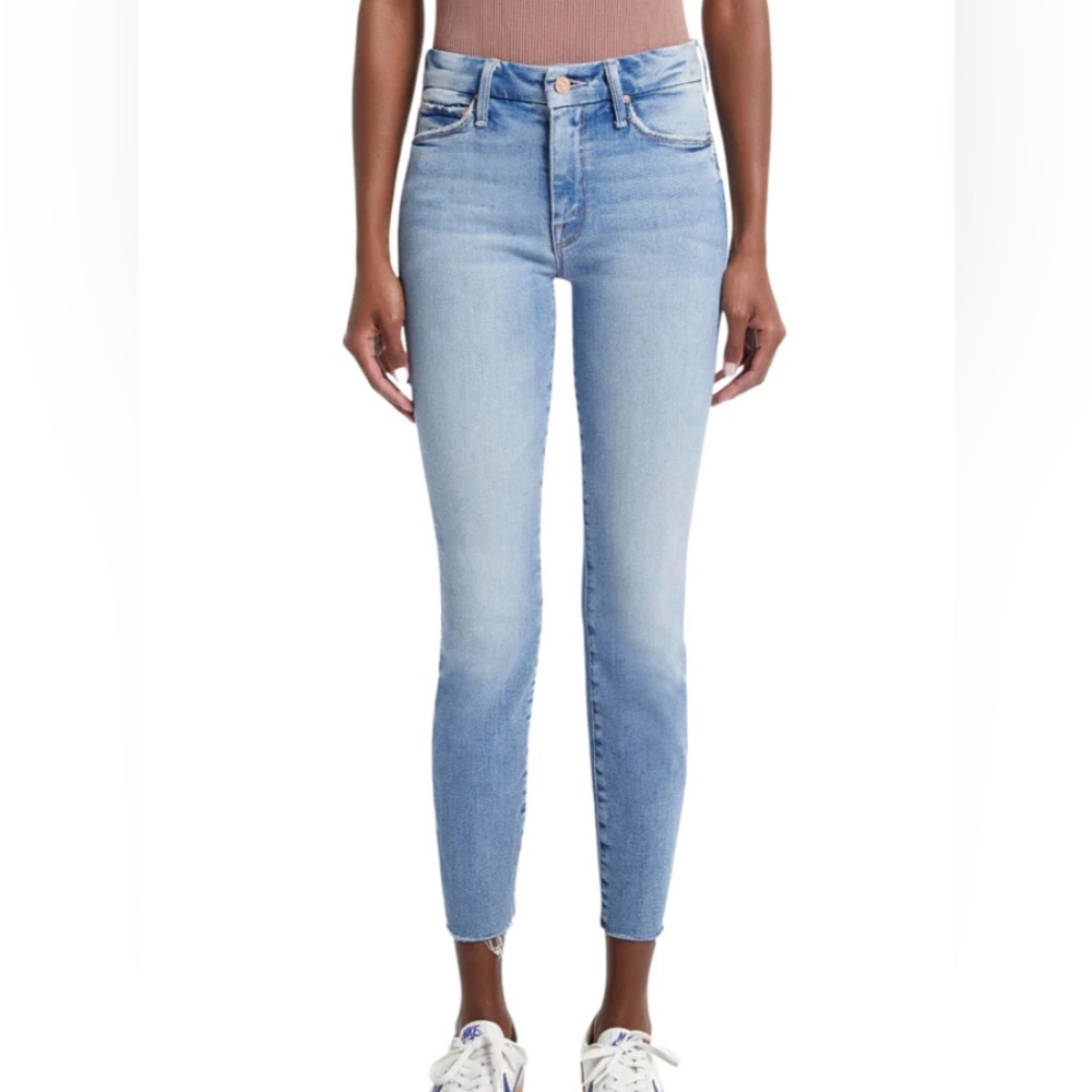 MOTHER HIGH WAISTED LOOKER ANKLE FRAY - AU REVOIR